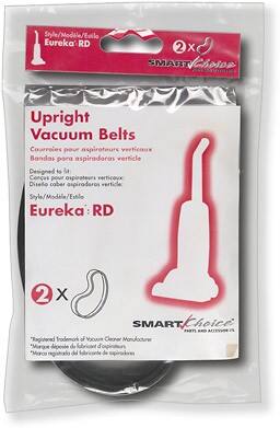 Front Standard. Smart Choice - Type RD Belt for Select Eureka Vacuums (2-Pack).