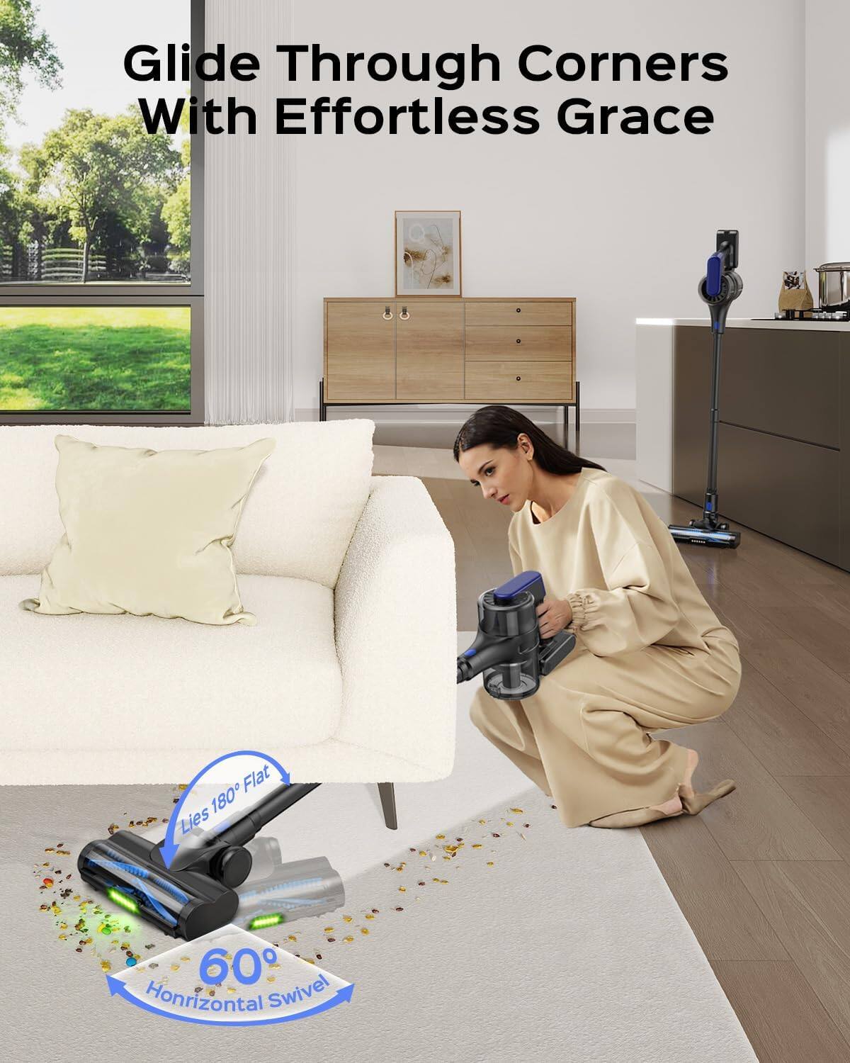 Glide Through Corners With Effortless Grace

Lies 180° Flat

60° Horizontal Swivel