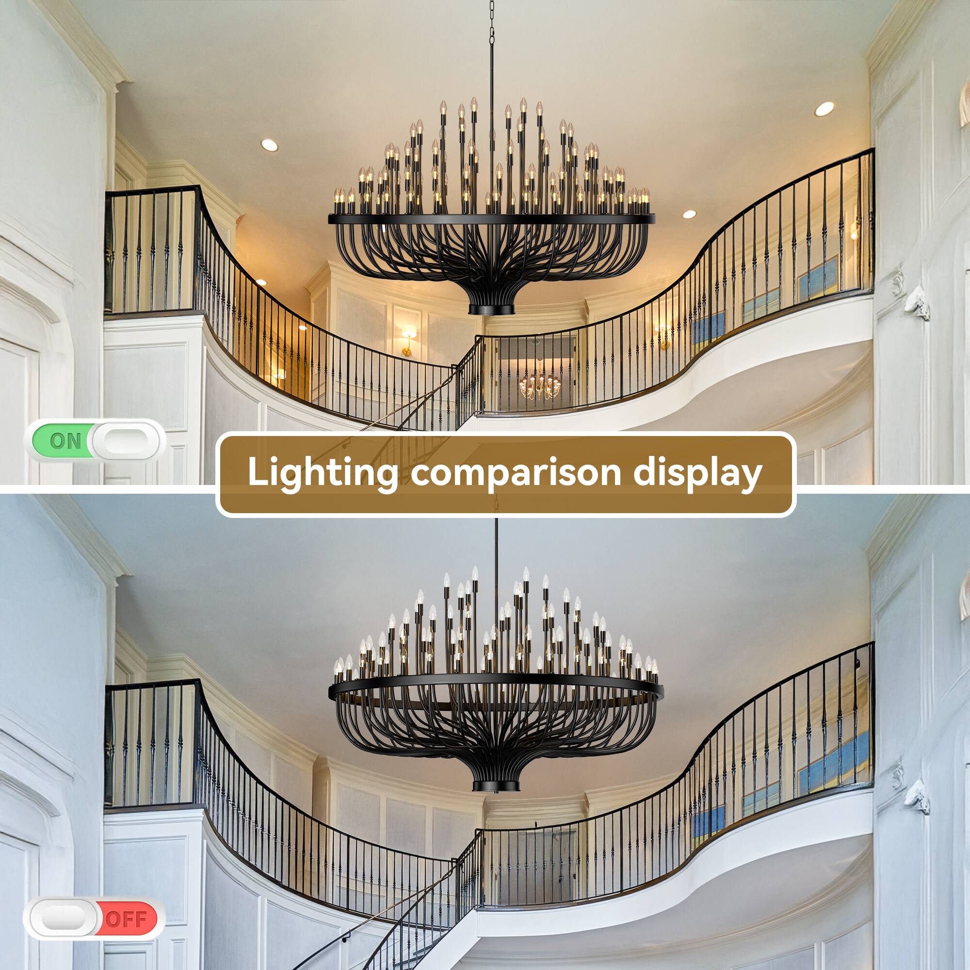 Lighting comparison display

ON

OFF