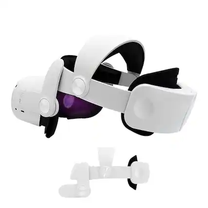 Front. Alpha Digital - Meta Quest 2 Head Strap Replacement-Adjustable/Comfortable/Lightweight - White.