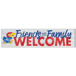 Jardine - Kansas Jayhawks 10'' x 40'' Friends & Family Welcome Sign - White