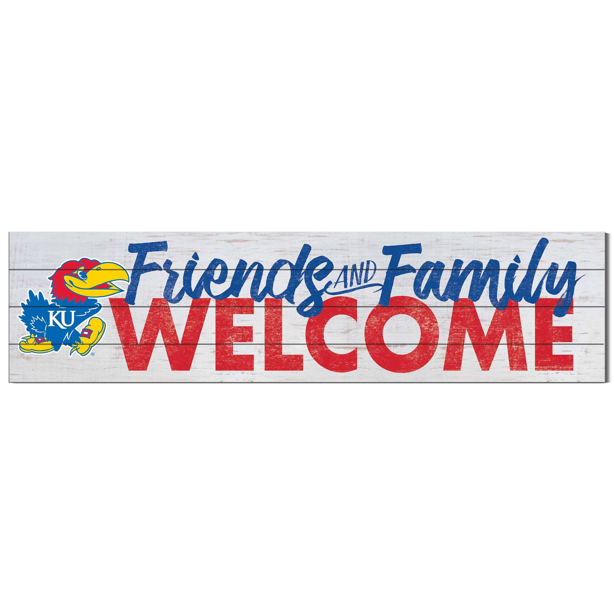 Kansas Jayhawks 10'' x 40'' Friends & Family Welcome Sign