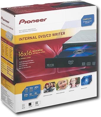 Angle Standard. Pioneer - 16x Internal Double-Layer DVD±RW/CD-RW Drive - Black.