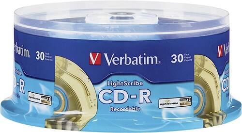 Front Standard. Verbatim - CD Recordable Media - CD-R - 52x - 700 MB - 30 Pack Spindle.