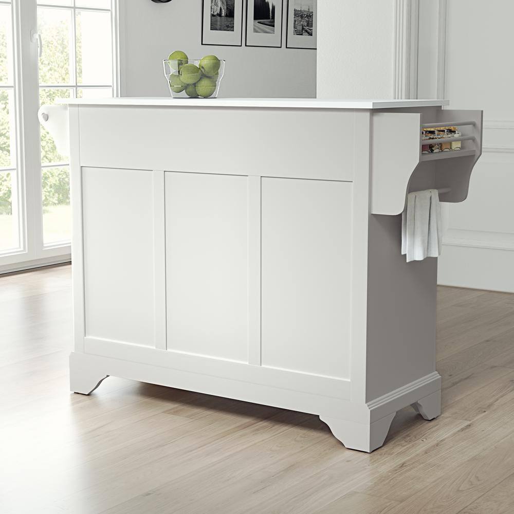 Alt View 2. Crosley Furniture - Lafayette Stone Top Full Size Kitchen Island/Cart - White.