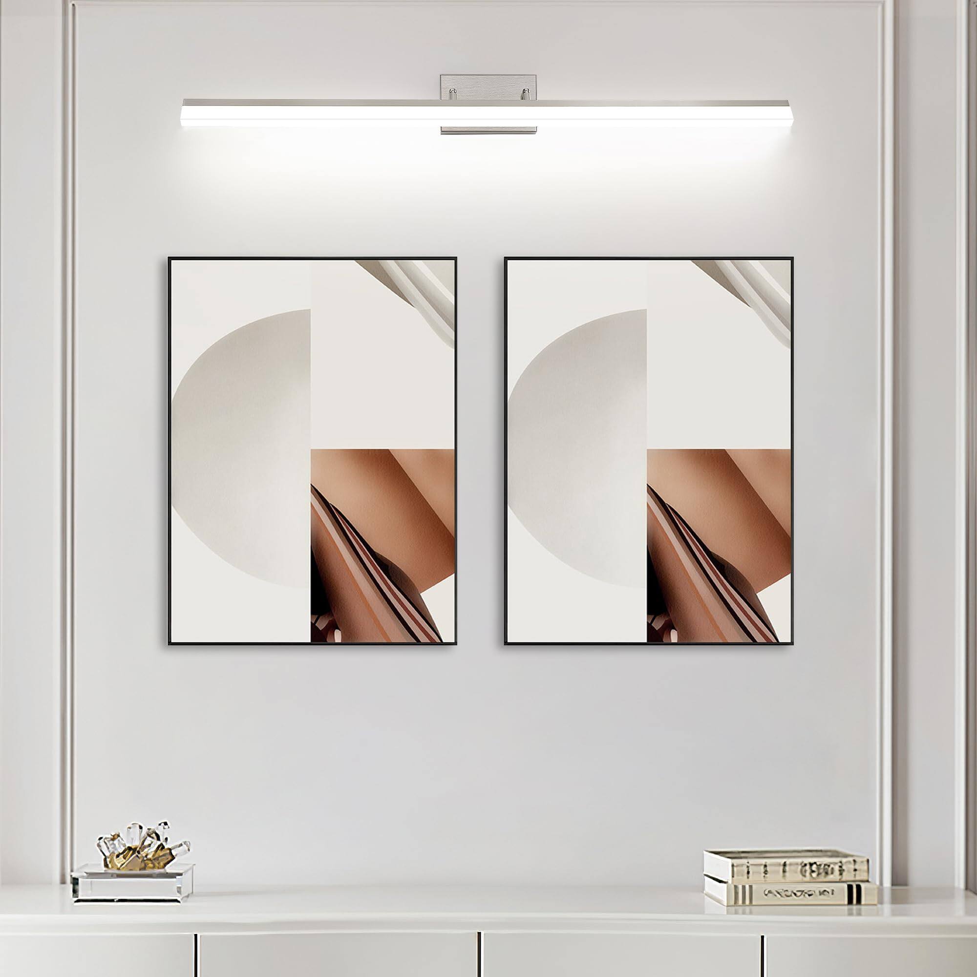 Back. HM 1810 - Inch Bathroom Vanity Light Led Modern Fixtures Over Mirror Dimmable w k Cool Makeup Lighting Fixture Brushe - 5 Color Temperatures 36 inch.
