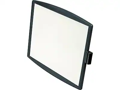 Front. Fellowes - Partition Additions Dry-Erase Whiteboard, Plastic Frame, 1' x 1' - Graphite.