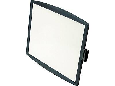 Front. Fellowes - Partition Additions Dry-Erase Whiteboard, Plastic Frame, 1' x 1' - Graphite.