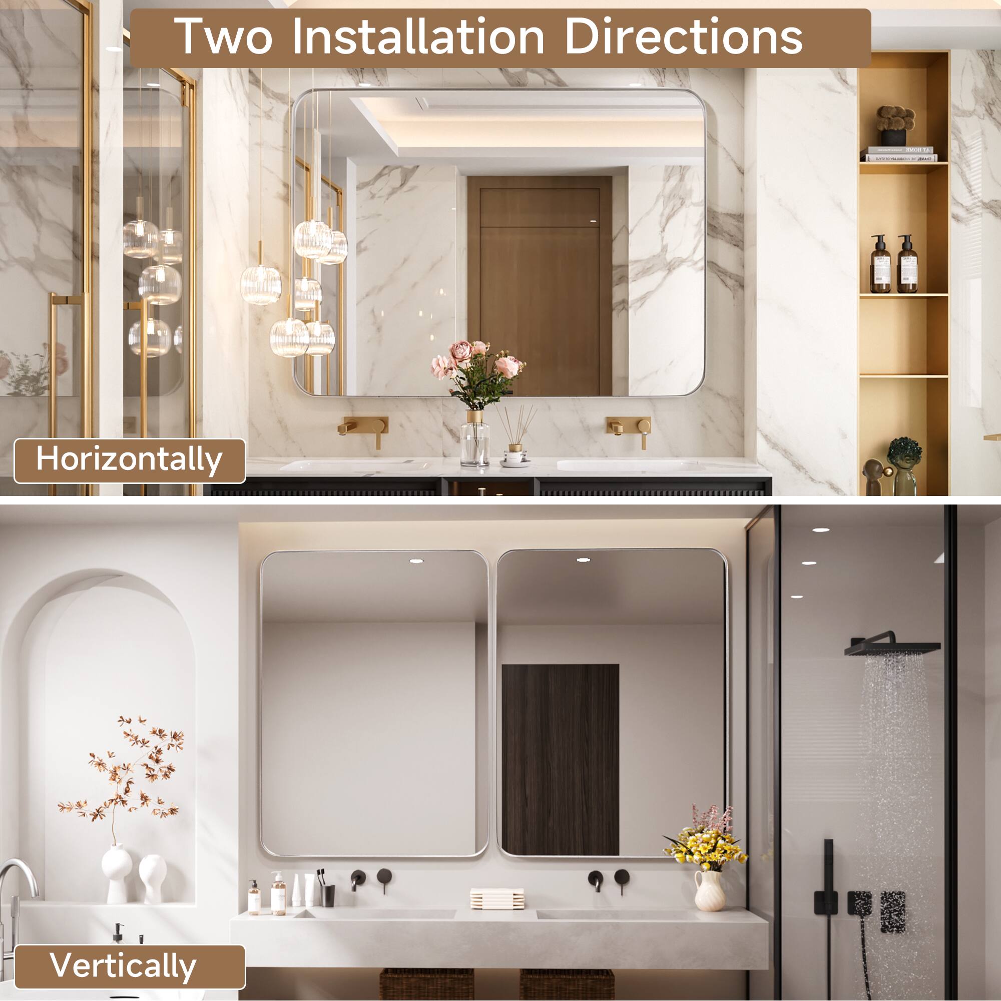 Two Installation Directions | Horizontally | Vertically