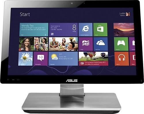 Front Standard. Asus - 23" Touch-Screen All-In-One Computer - 8GB Memory - 1TB Hard Drive.