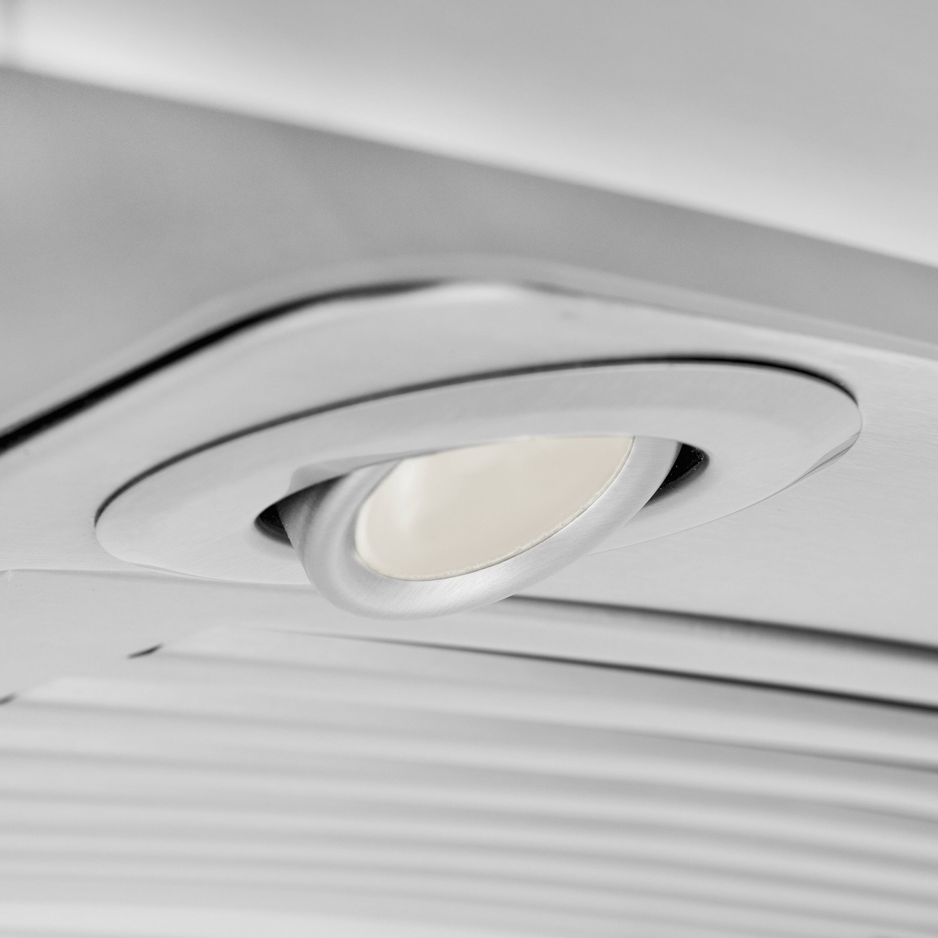 Alt View 4. ZLINE - 36 in. ZLINE CrownSound™Ducted Vent Island Mount Range Hood in Stainless Steel with Built-in Bluetooth Speakers - Stainless Steel.