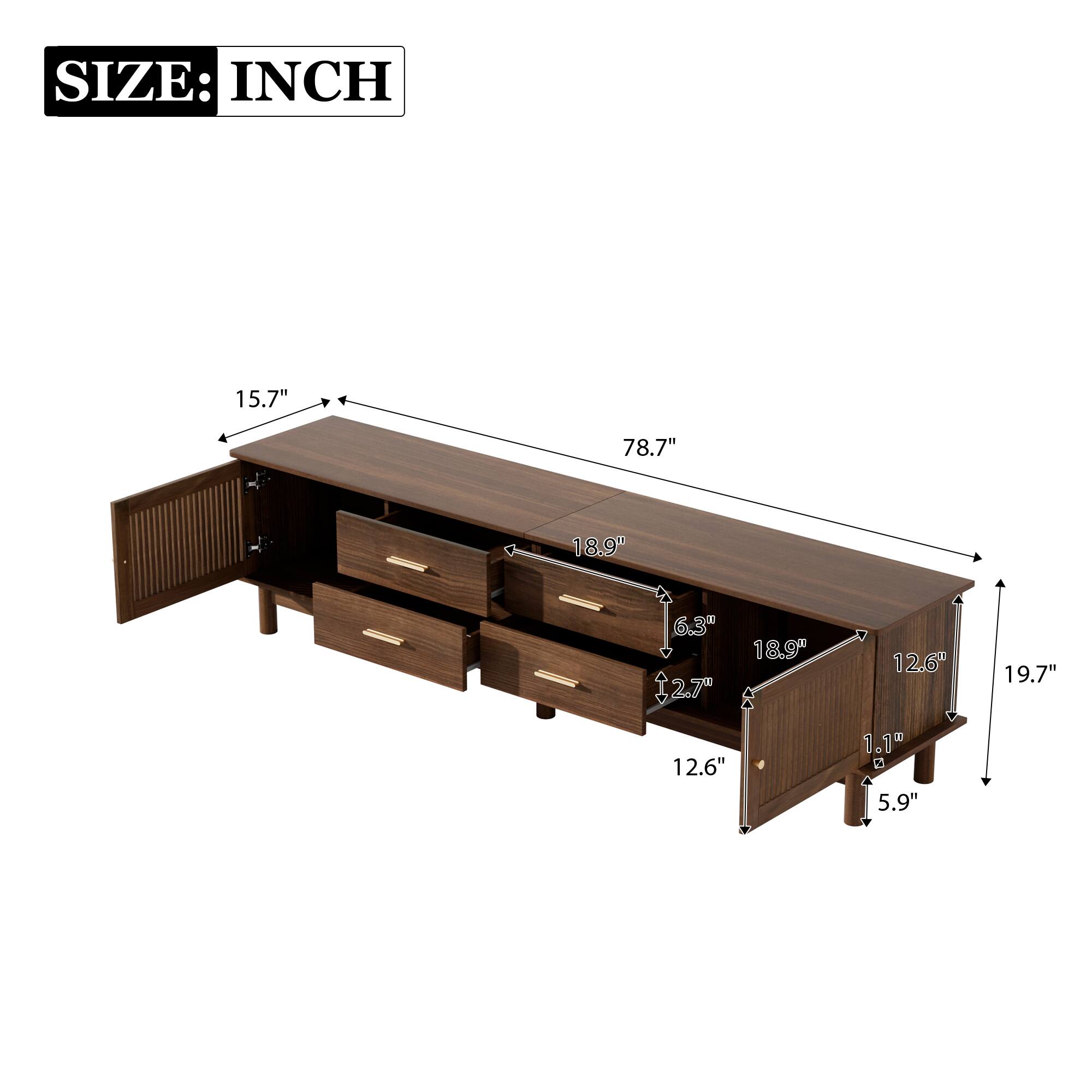 SIZE: INCH  
15.7"  
78.7"  
18.9"  
6.3" 2.7"  
18.9"  
12.6"  
19.7"  
12.6"  
1.1" 0 5.9"