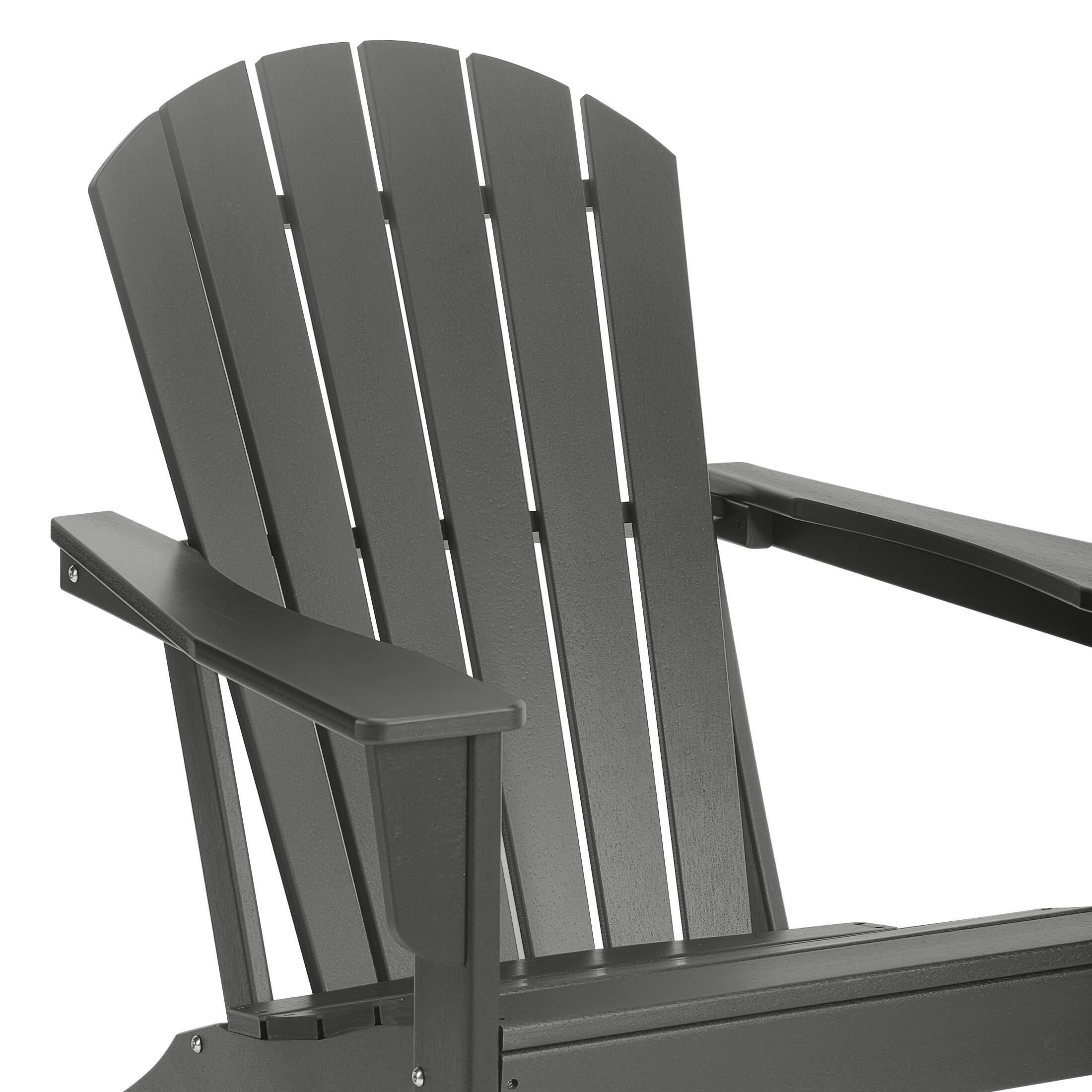 Alt View 4. WestinTrends - WestinTrends Dylan Outdoor Adirondack Chair (Set of 2) - Gray.