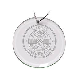 Jardine - Lasell Lasers Primary Logo 3'' Round Glass Ornament - Multicolor