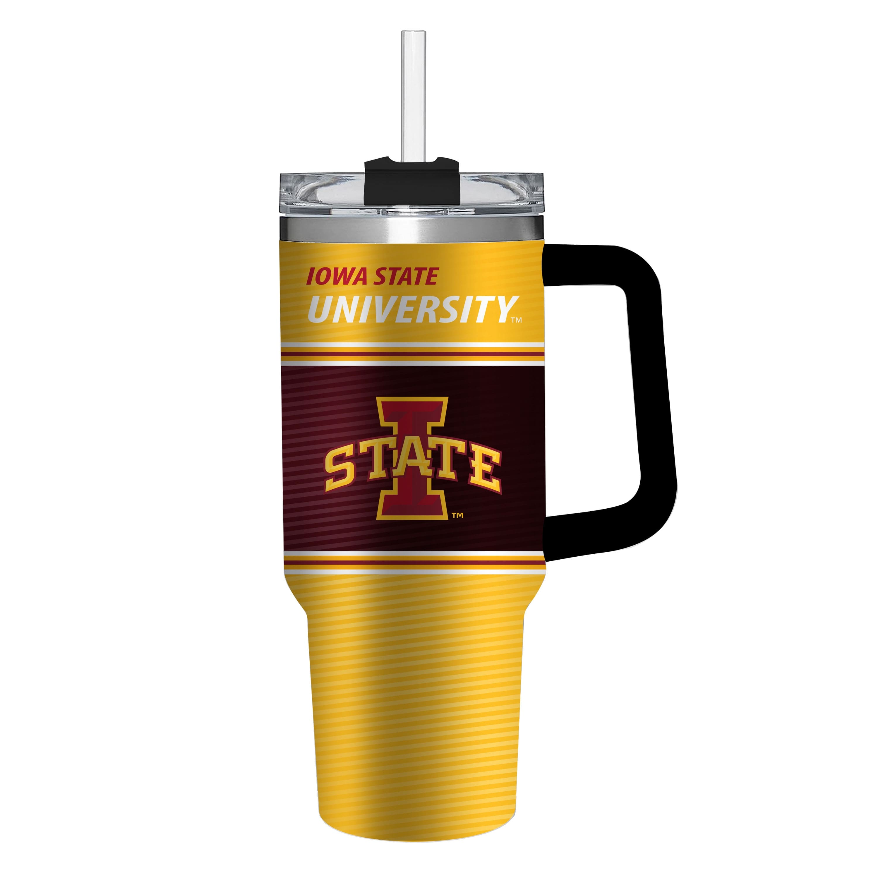 Photos - Mug / Cup Evergreen Enterprises - Iowa State Cyclones 40oz. Stainless Steel Canyon Cup with Straw - Multicolor 202327151 