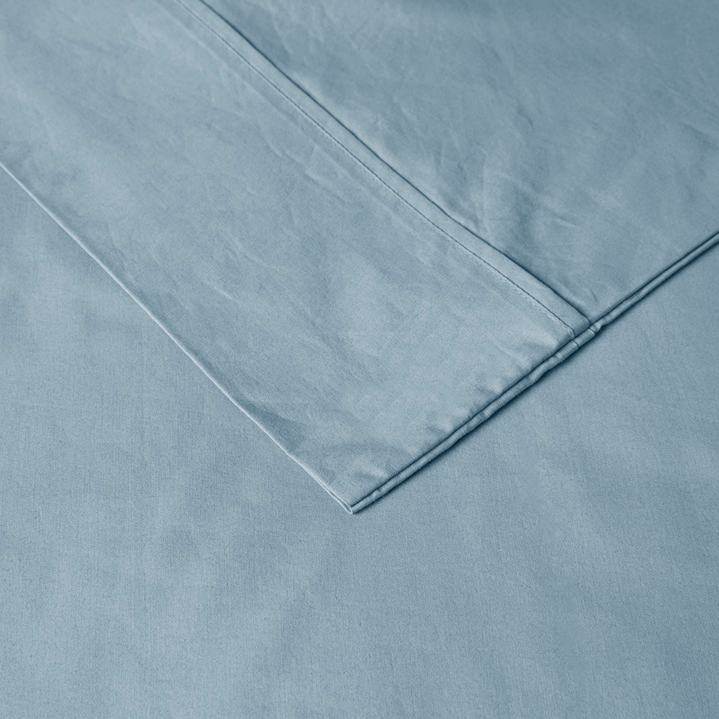 Gracie Mills - Clementine 200 Thread Count Year-Round Cotton Percale Sheet Set - Teal - Thumbnail 3