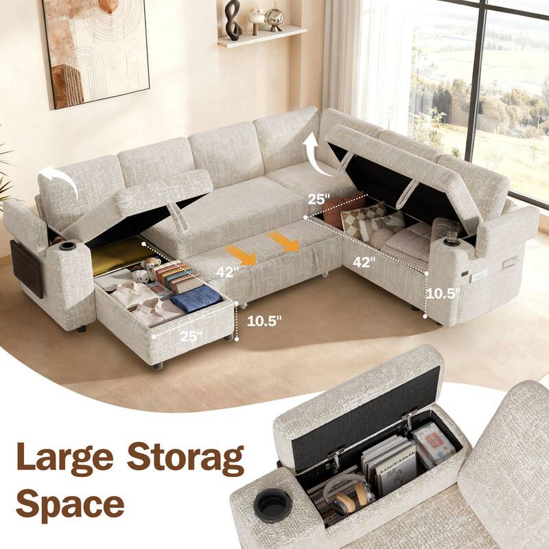8 25" 42" 42" 10.5" 25" 10.5" Large Storage Space