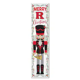 Jardine - Rutgers Scarlet Knights 11" x 46" Nutcracker Holiday Leaner Sign - White