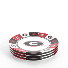 Tervis - Georgia Bulldogs Four-Piece Melamine Dinner Plate Set - Multicolor