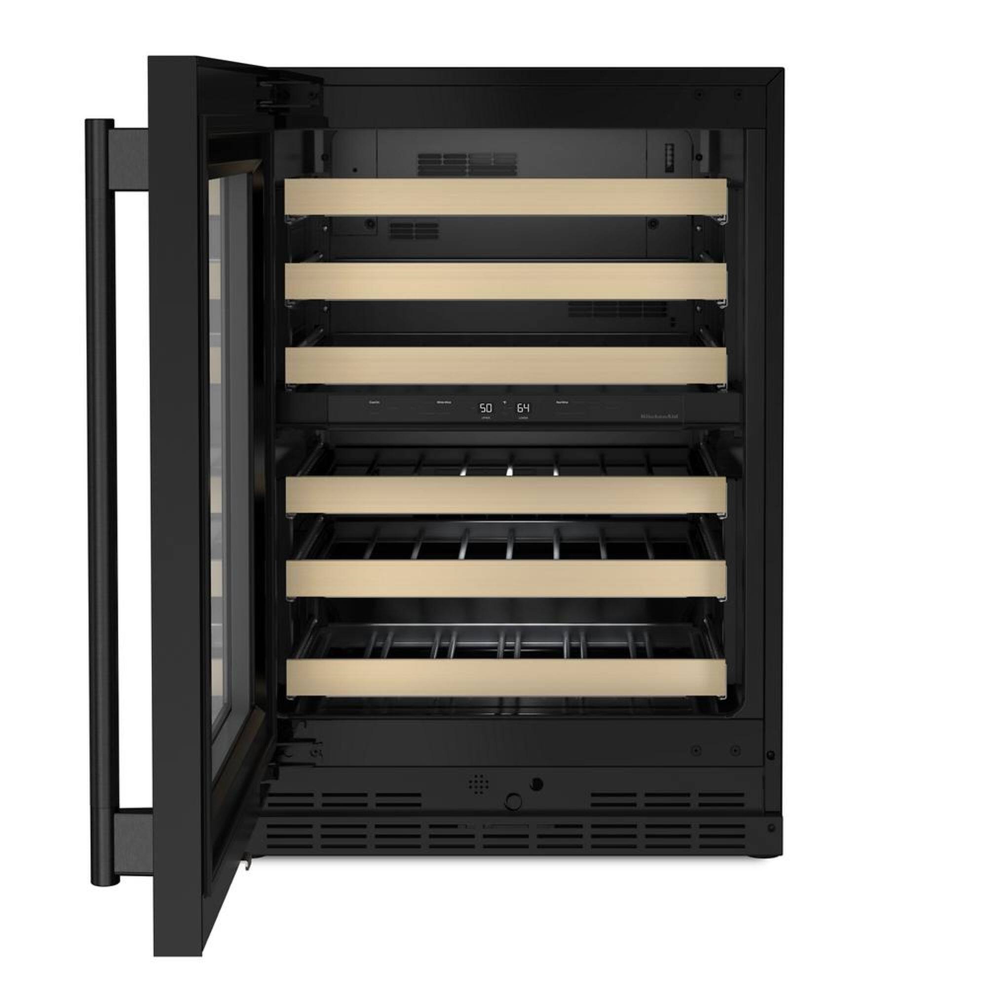Alt View 1. KitchenAid - 46-Bottle Wine Cellar - Black Ore.