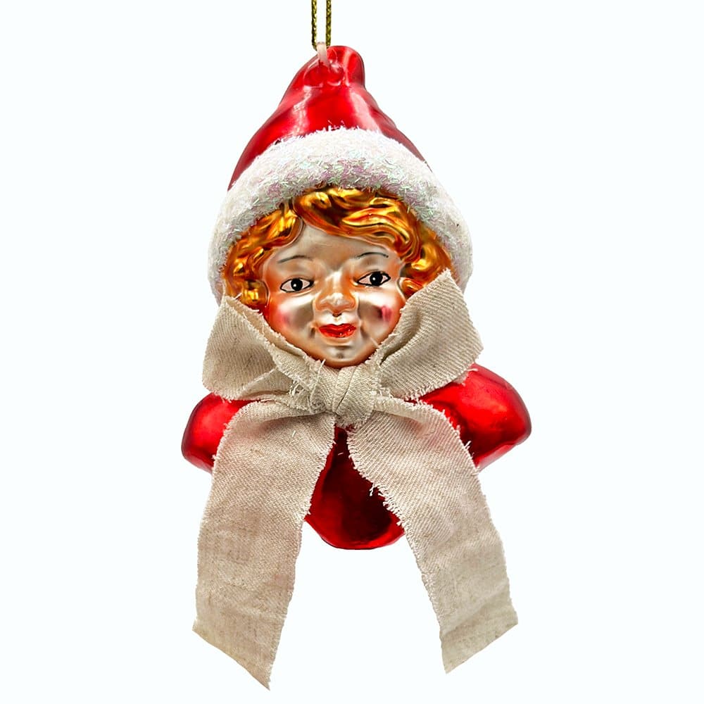 OrnamentallyYou - Vintage Victorian Girl Glass Christmas Ornament Adorable Doll and Retro Holiday Decor - Multi-colored