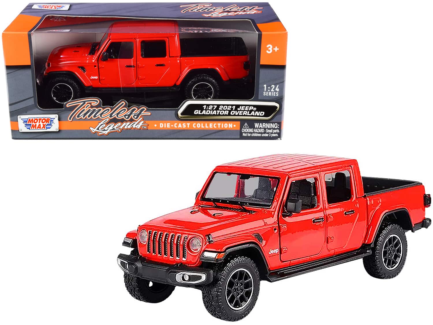 2021 Jeep Gladiator Overland (Closed Top) Pickup Truck Red 1/24-1/27 Diecast Model Car by Motormax price history on PriceWatchPro