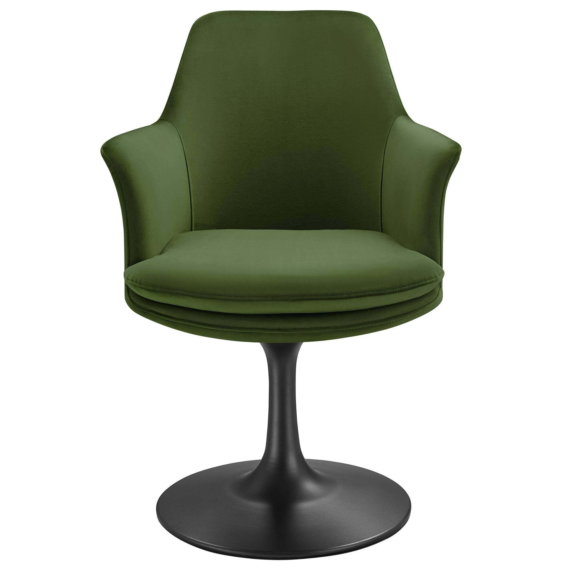 Alt View 5. Modway - Lippa Swivel Dining Armchair by Modway - Black Moss Green.