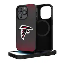 Keyscaper - NFL - Atlanta Falcons Linen Logo iPhone Magnetic Bump Case - 14 - Black