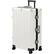 Front. Brick Attic - 28 Inch Aluminum Frame Luggage Checked Suitcase with Spinner Wheels TSA Approved No Zipper Hard Shell Luggage - White.