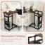 Retractable Tabletop With smooth metal slide rails for easy transition.