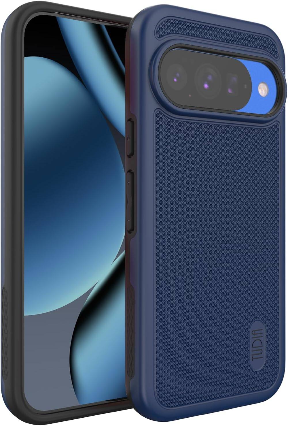 Front. TUDIA - TUDIA MergeGrip for Google Pixel 10 Case/ Pixel 10 Pro Cases 2025 Military Grade Cover - Indigo Blue - Indigo Blue.
