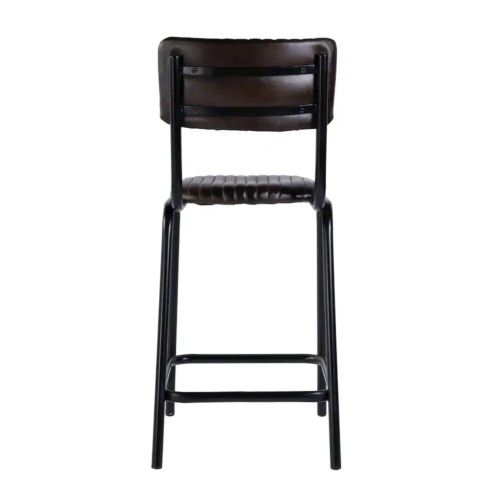 Angle. Butler Specialty - Waylon 31.5 in. Seat Height Leather Bar Height Stool - Black,Brown.