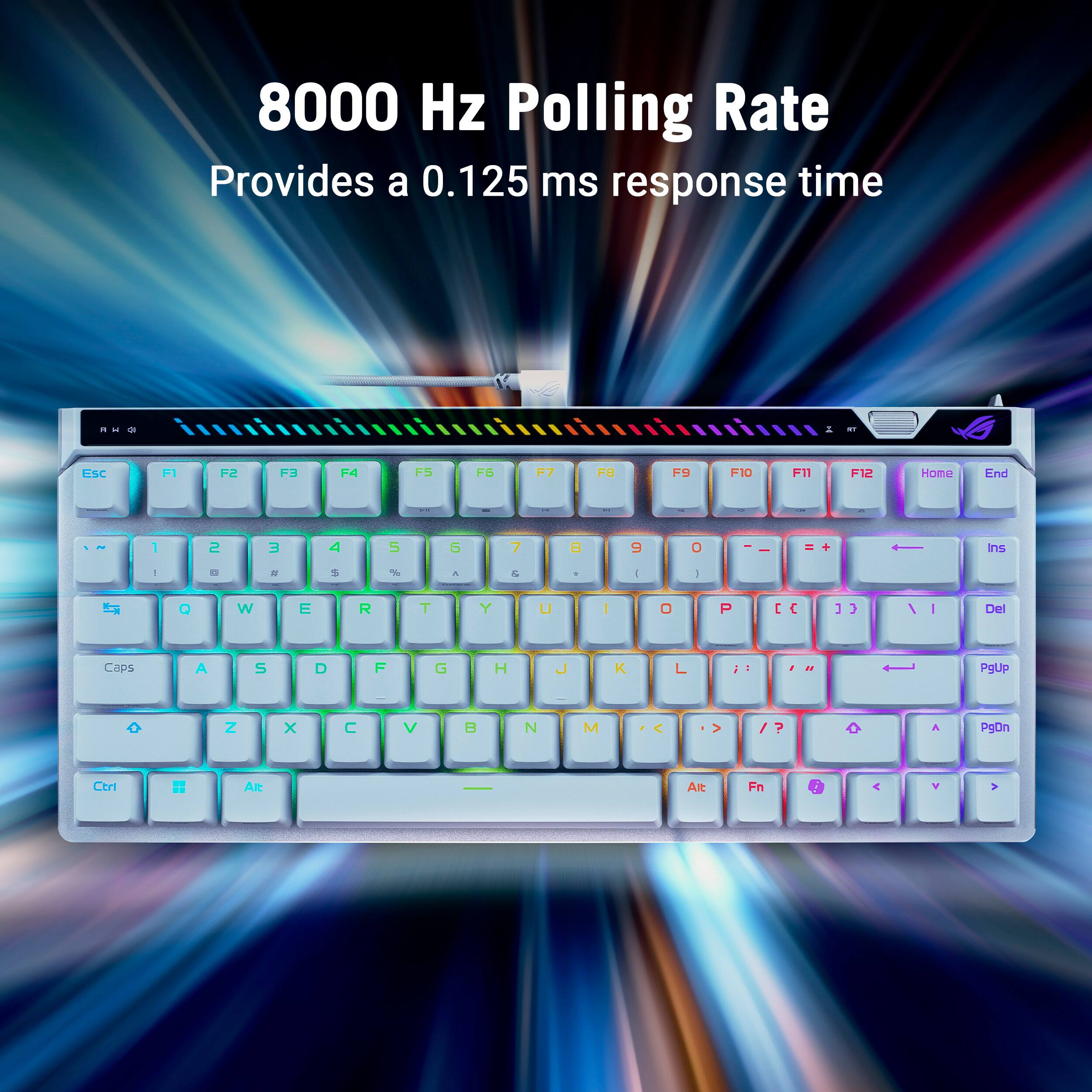 8000 Hz Polling Rate  
Provides a 0.125 ms response time