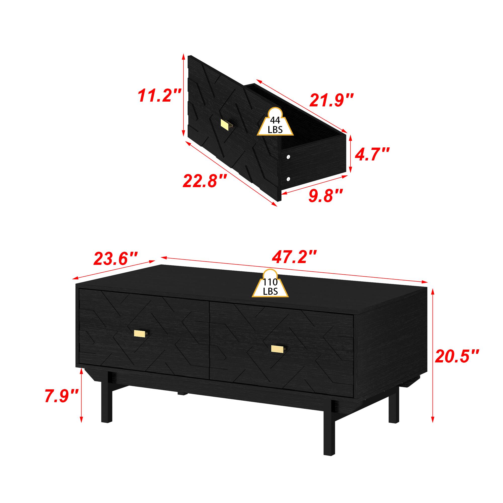 11.2"  
22.8"  
21.9"  
4.7"  
9.8"  
23.6"  
47.2"  
20.5"  
7.9"  

44 LBS  
110 LBS