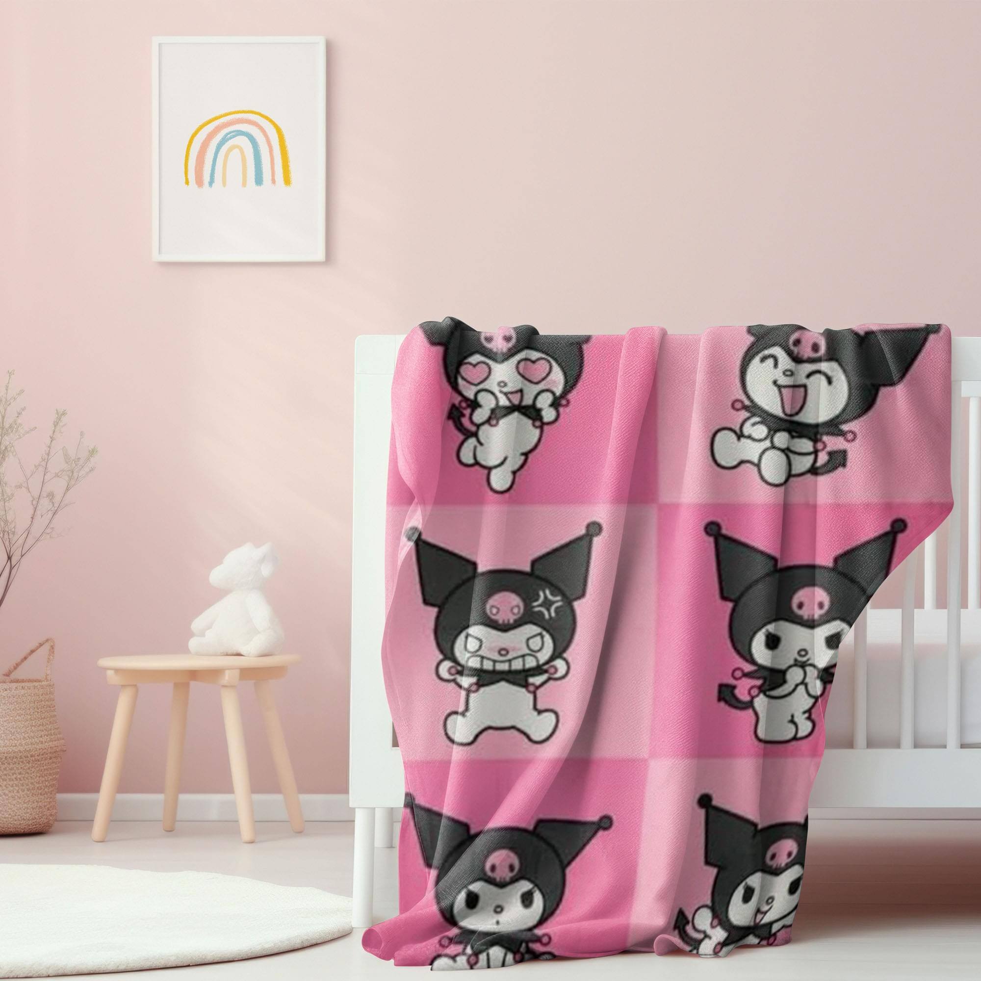 Alt View 2. The Northwest Group - Sanrio Kuromi 45 x 60 Inch Fleece Throw Blanket - Multi-Colored.