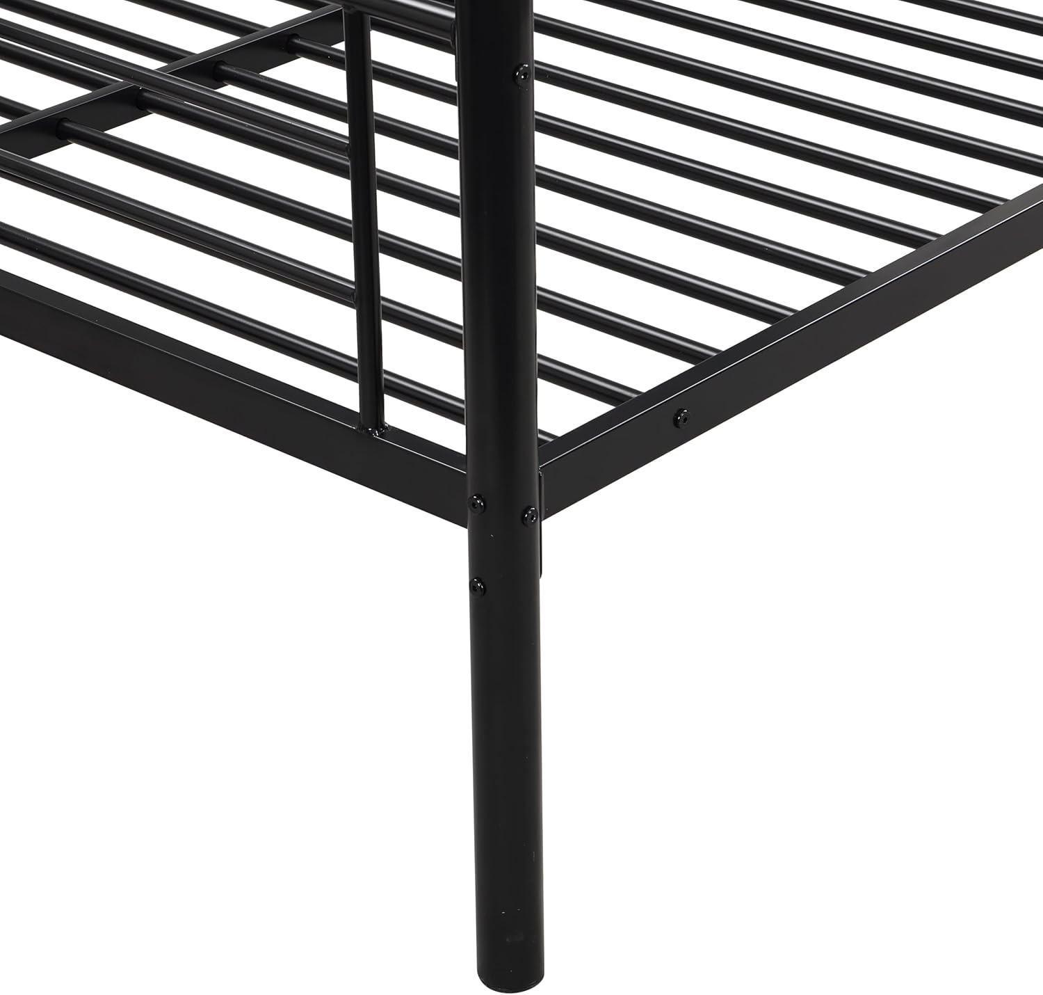 Alt View 5. Trinkets Crazed - Twin Over Full Metal Bunk Bed with 2 Side Ladders,Heavy Duty Bunk Beds Frame - black.