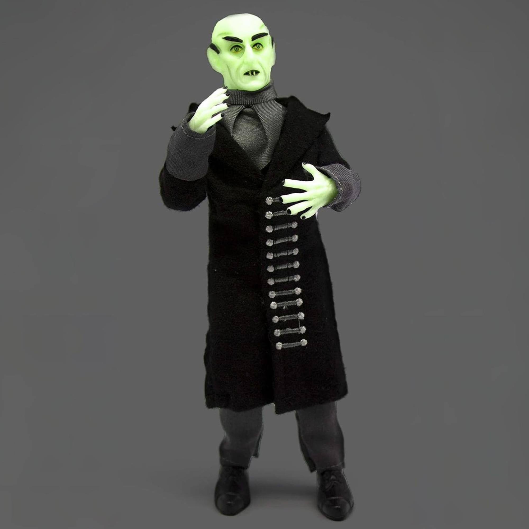 Alt View 3. Mego - Mego Nosferatu Glow-In-The-Dark 8 Inch Action Figure - White.