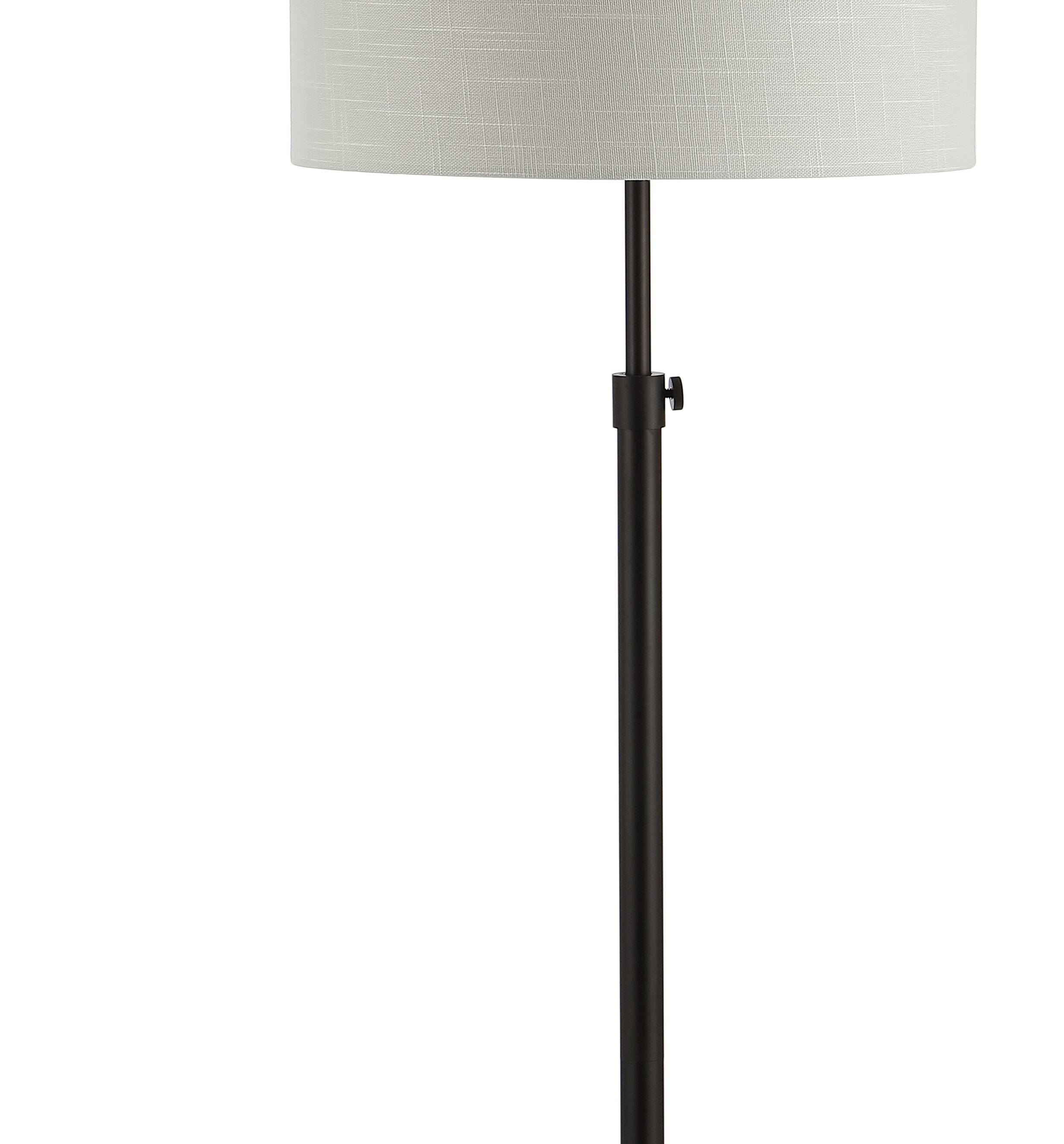 Alt View 4. Jonathan Y - June 65" Adjustable Metal/Marble LED Floor Lamp, Oil Rubbed Bronze - Oil Rubbed Bronze.