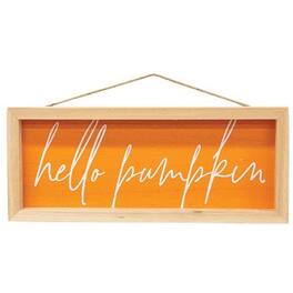 BreeBe - *Hello Pumpkin Inset Framed Sign - Multi