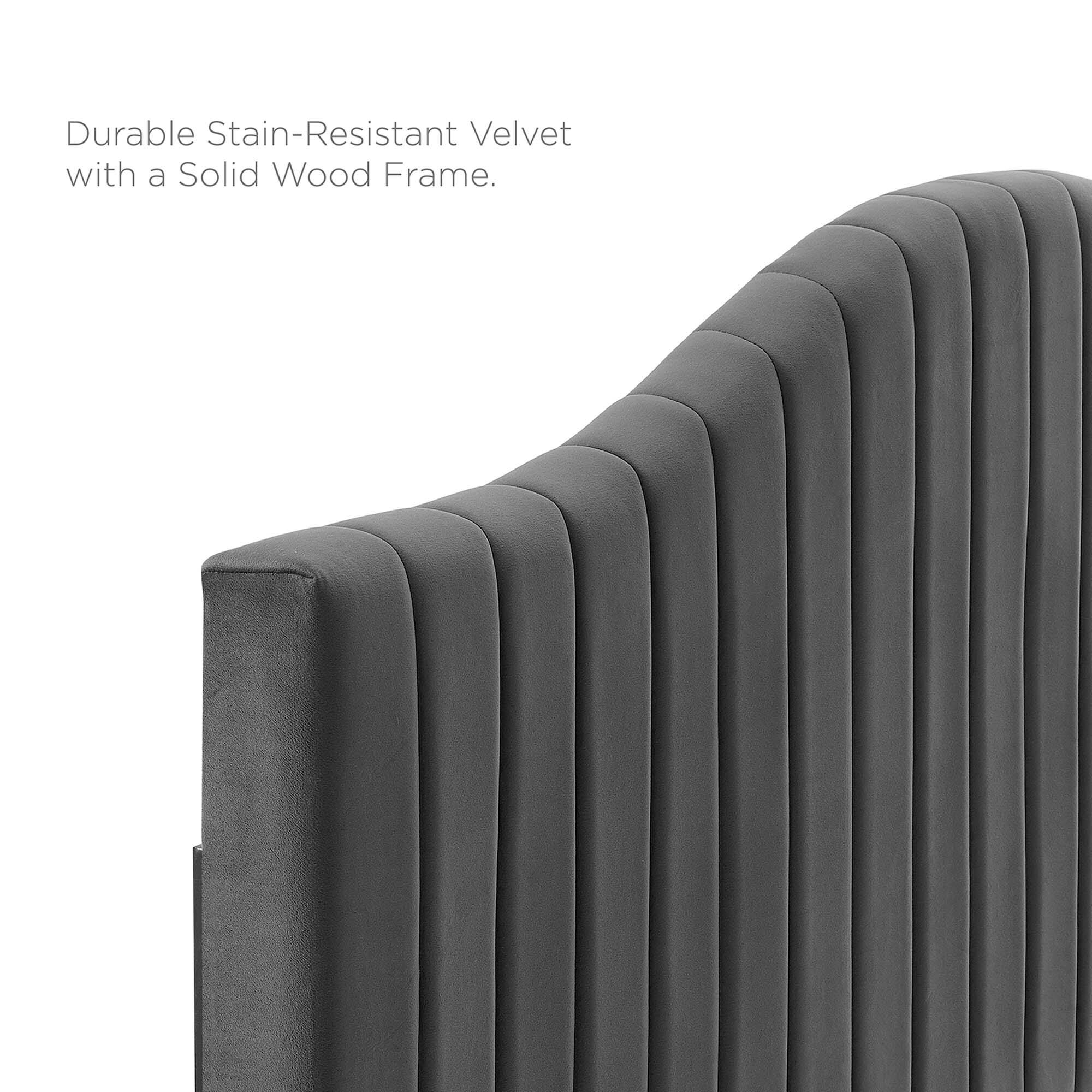 Brielle Channel Tufted Performance Velvet Twin Headboard by Modway ...