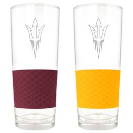 Great American Products - Arizona State Sun Devils 22oz. Logo Score Pint Glass Two-Piece Set - Multicolor