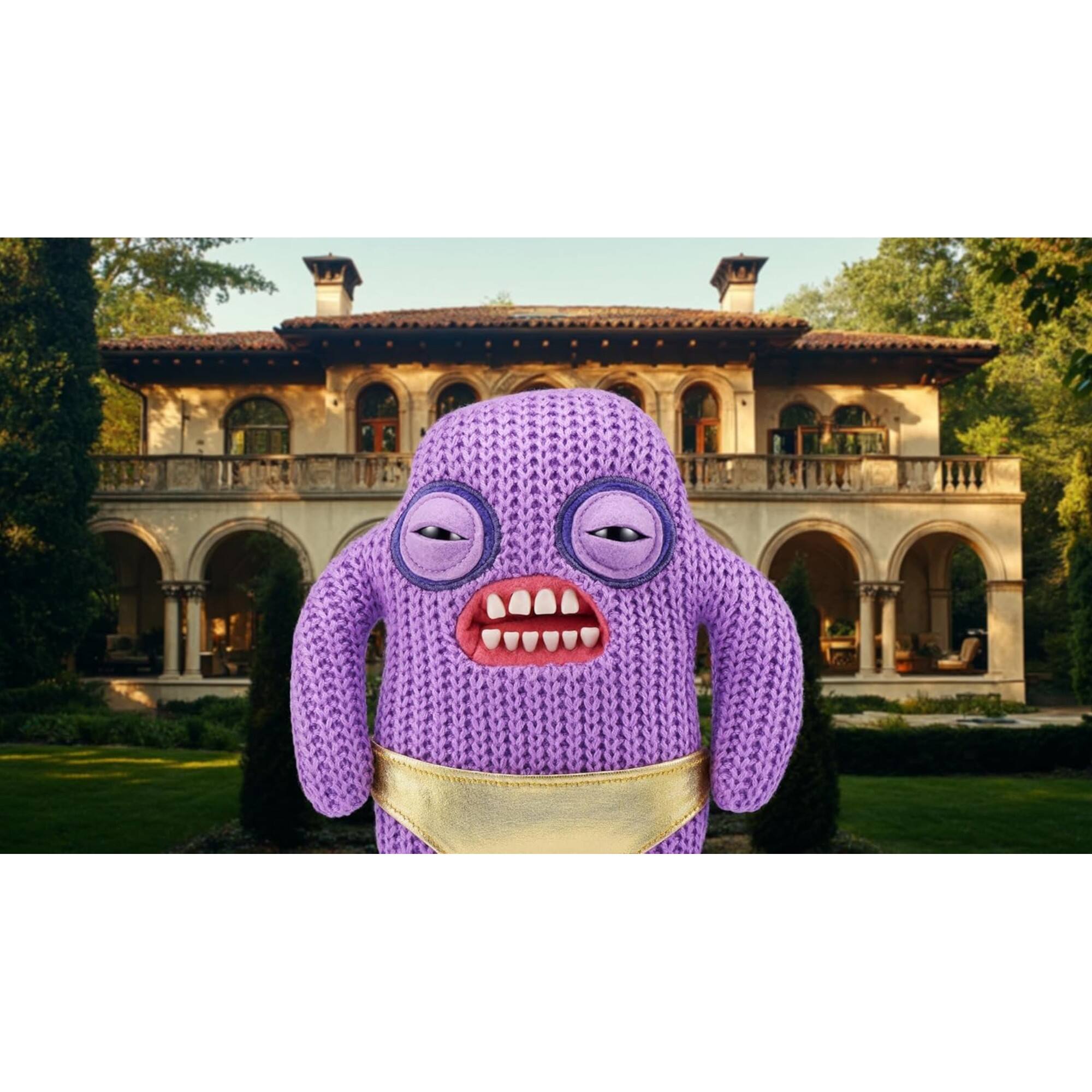 Alt View 1. Fuggler - Fuggler Gold Fuggs by ZURU Funny Ugly Monster, Plush, Collectible, Toy (Mr Needles - Pants) - Assorted Pre-Pack.