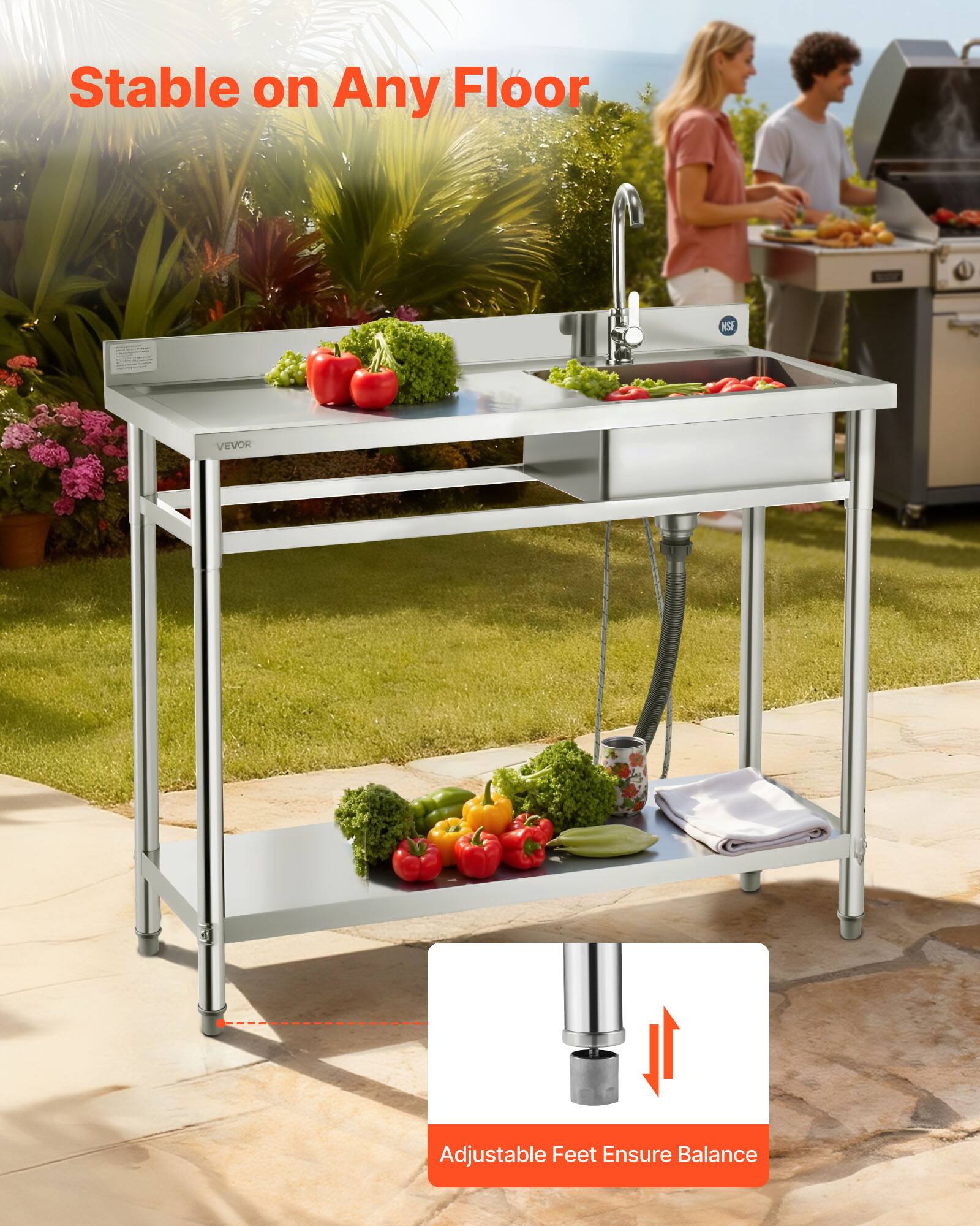 Stable on Any Floor

Adjustable Feet Ensure Balance