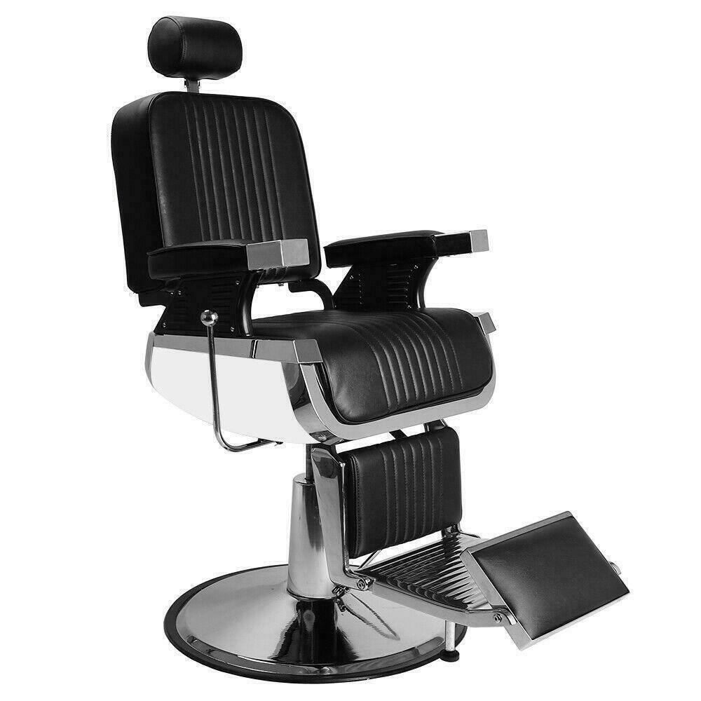 Alt View 1. Winado - Heavy Duty Vintage Barber Chair All Purpose Hydraulic Reclining Salon Beauty Chair with Footrest & Headrest, 360° Swivel - Black.