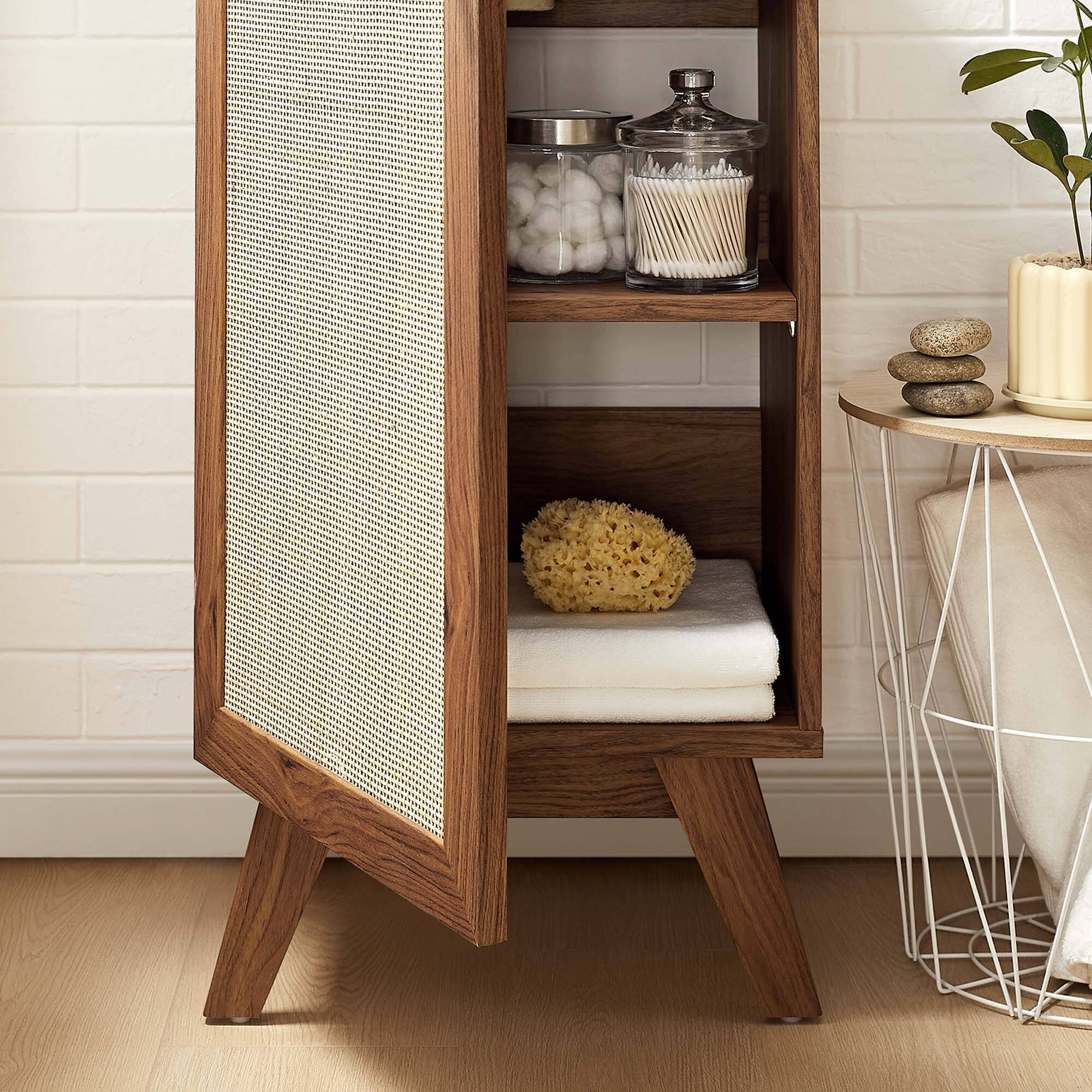 Alt View 1. Modway - Soma Bathroom Cabinet Basin Not Included by Modway - Walnut.