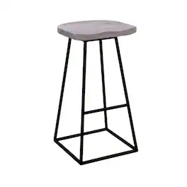 Porter Designs - Clement Solid Wood 30" Bar Stool - White
