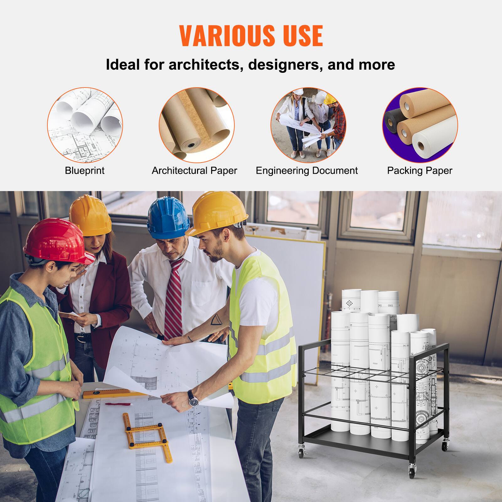 VARIOUS USE  
Ideal for architects, designers, and more  

Blueprint  
Architectural Paper  
Engineering Document  
Packing Paper