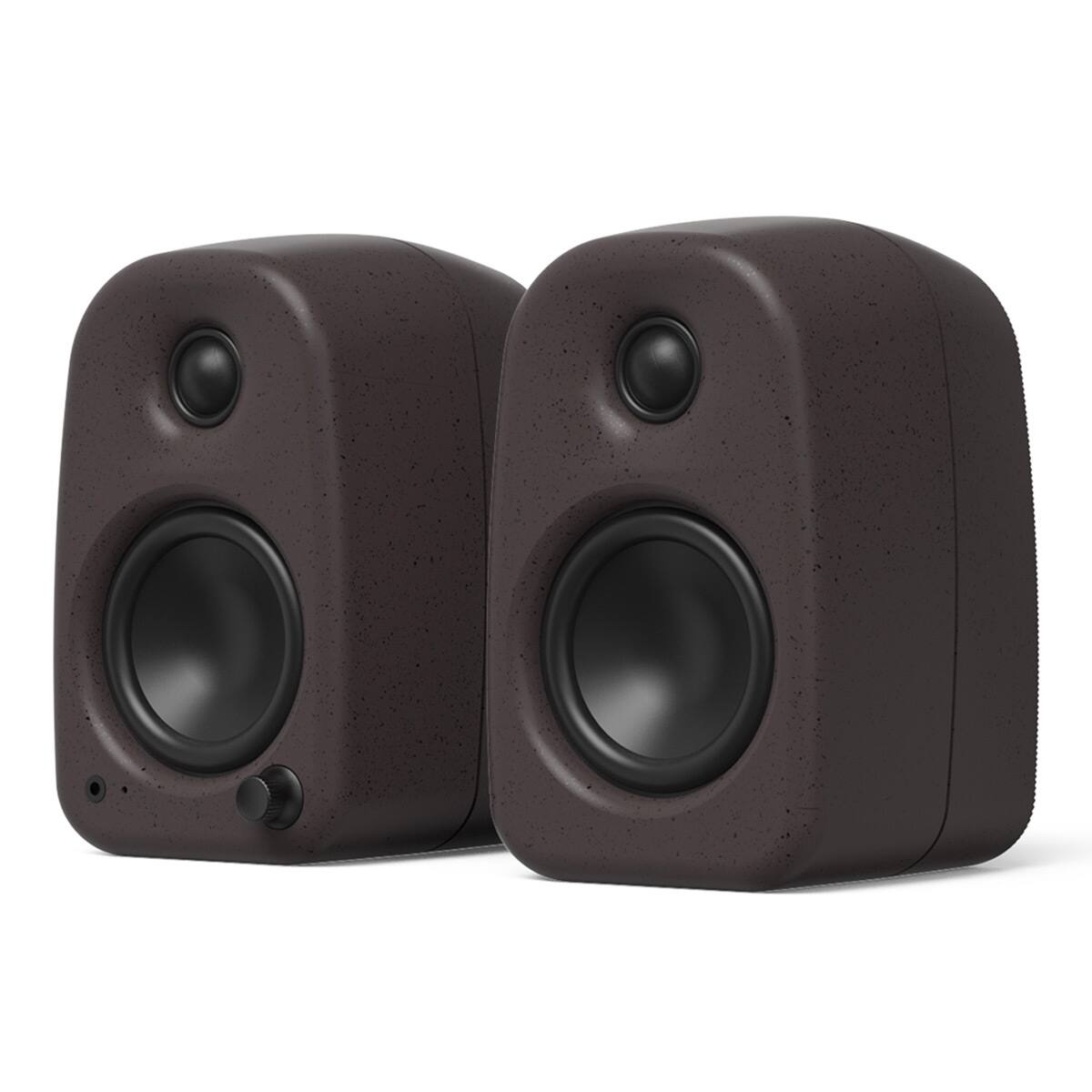 Front. Kanto - Kanto UKI Bluetooth Desktop Speakers - Pair - Pumice.
