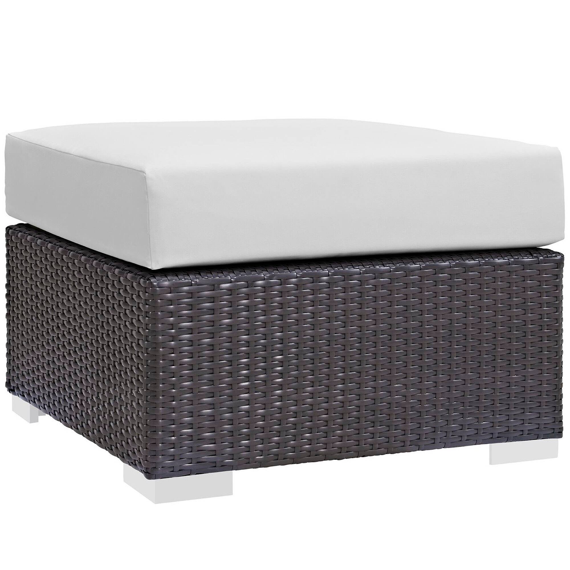 Alt View 2. Modway - Convene 5-Piece Outdoor Patio Sectional Sofa Set - Espresso White.