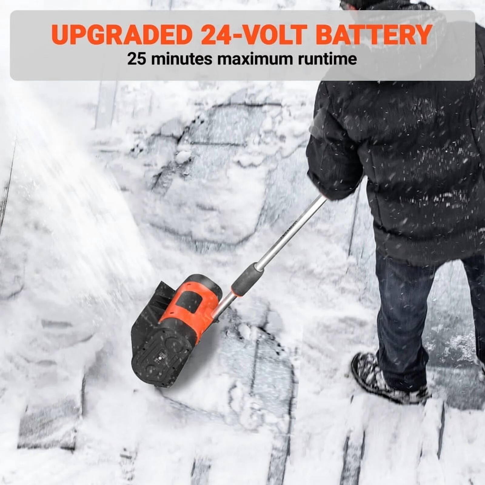 UPGRADED 24-VOLT BATTERY  
25 minutes maximum runtime